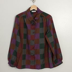 VINTAGE 1980's Multi-color Blouse